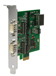 (image for) W&T 13641 PCI Express Card 2x RS232/RS422/RS485, 1kV isolated