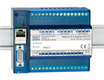 (image for) W&T 57731 Web-IO 4.0 Digital 12xIn, 12xOut, 1xRS232