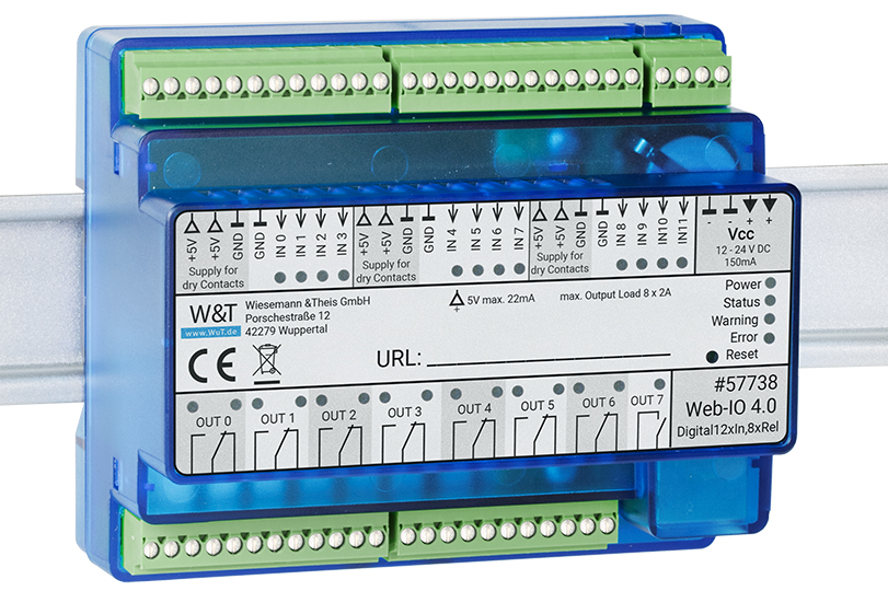 (image for) W&T 57738 Web-IO 4.0 Digital, 12xIn, 8xRelay Out