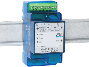 (image for) W&T 57832 Web-IO 4.0 230V Relay 1xNO, 1xCO